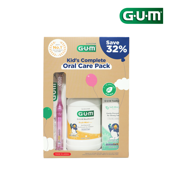 GUM Kids 7-12 Years Old Oral Care Pack
