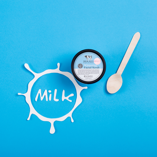 SCENTIO Milk Plus Whitening Q10 Facial Scrub (100ml) *Exp: 11/2025
