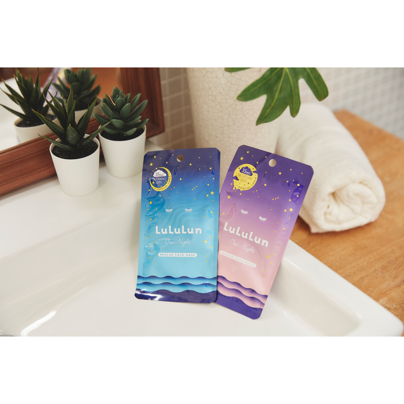 LuLuLun One Night Rescue Face Mask - 5 Sheets [2 Types To Choose]