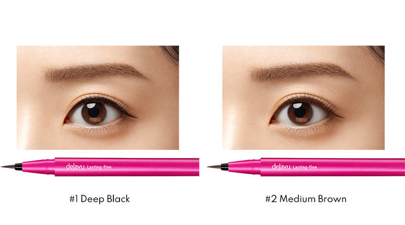 Dejavu Lasting Fine E Brush Liquid Eyeliner (Deep Black / Medium Brown)