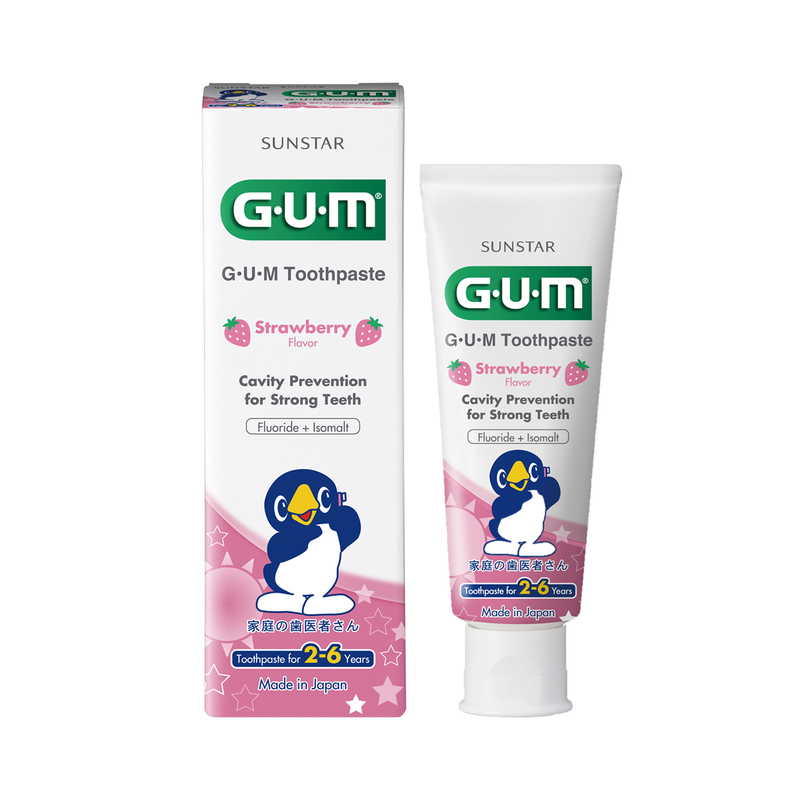 GUM Kids Toothpaste for 2-6 Year - Strawberry Flavour (70g)